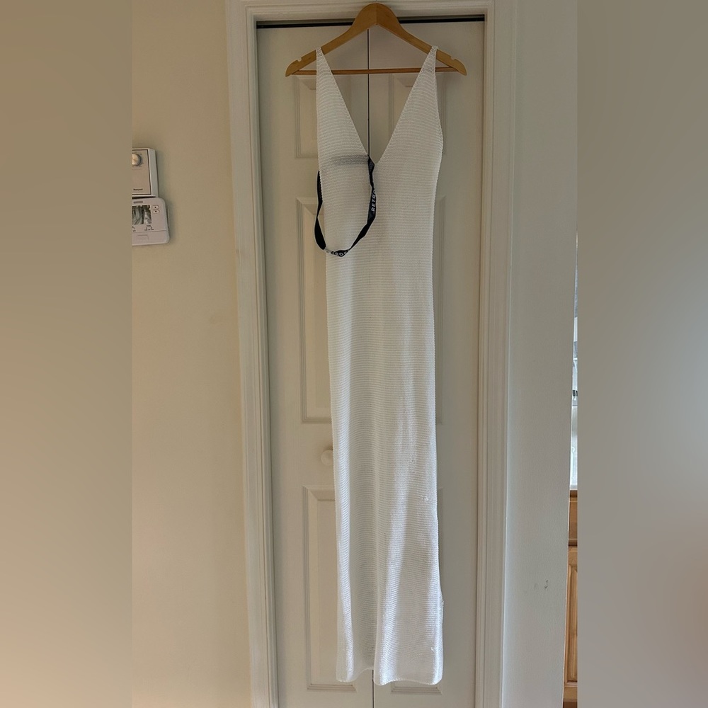 Retrofete White knit swim cover up maxi dress - NWT